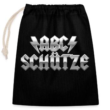 Schulanfang ABC-Schütze T-Shirt Design - Verschließbarer Geschenkbeutel aus Baumwolle (25x30cm) - Schwarz - Vorne