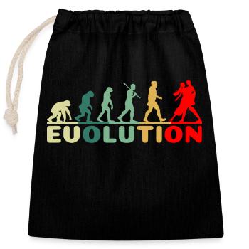 Tango dance dance evolution retro pour couple de danse - Sac cadeau en coton avec cordon (25 x 30 cm) - noir - Devant