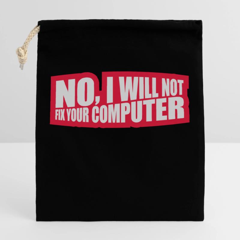 not fix your computer Verschließbarer Geschenkbeutel aus Baumwolle (25x30cm)