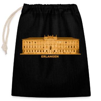Erlangen University of Middle Franconia Bavaria - Closable cotton gift bag (25x30cm) - black - Front