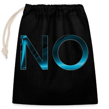 NO - Sac cadeau en coton avec cordon (25 x 30 cm) - noir - Devant