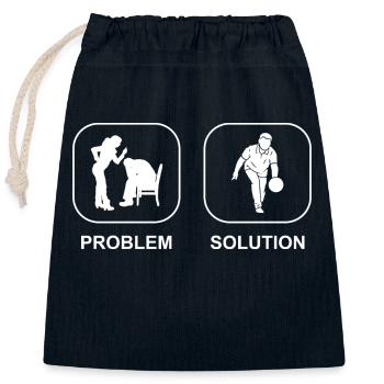 Bowling Bowling Club Bowler Bowling Club - Closable cotton gift bag (25x30cm) - navy - Front
