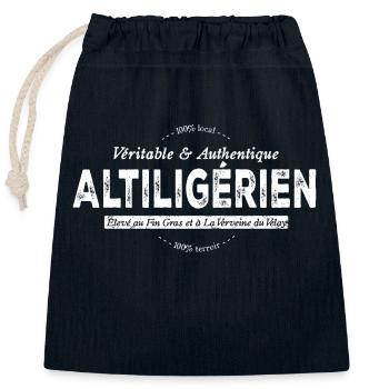Altigérien de Haute Loire - Sac cadeau en coton avec cordon (25 x 30 cm) - bleu marine - Devant