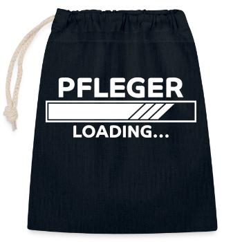 Pfleger Spruch Pflegekraft Lustig Pfleger Geschenk - Verschließbarer Geschenkbeutel aus Baumwolle (25x30cm) - Navy - Vorne