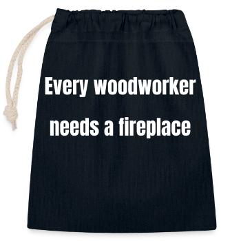 carpenter joke job humor wood woodworker carpentry - Verschließbarer Geschenkbeutel aus Baumwolle (25x30cm) - Navy - Vorne