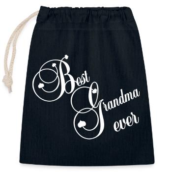 Beste Oma Großmutter auf der Welt - Verschließbarer Geschenkbeutel aus Baumwolle (25x30cm) - Navy - Vorne