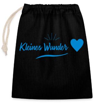 Schwangerschaft - kleines Wunder - Verschließbarer Geschenkbeutel aus Baumwolle (25x30cm) - Schwarz - Vorne