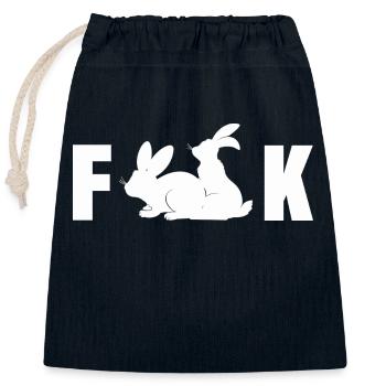 Fuck Hasen Sex Lustige Bilder - Verschließbarer Geschenkbeutel aus Baumwolle (25x30cm) - Navy - Vorne