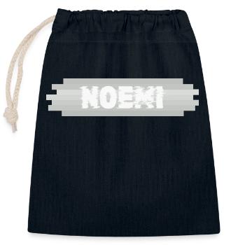 Nom : Noemi - Sac cadeau en coton avec cordon (25 x 30 cm) - bleu marine - Devant
