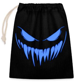 Monster for Halloween, Night Out with Friends, Scary - Closable cotton gift bag (25x30cm) - black - Front