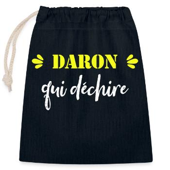 Daron Who's Ripping - Closable cotton gift bag (25x30cm) - navy - Front