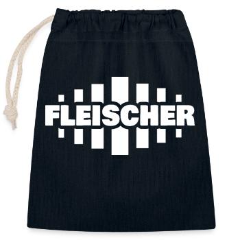 Occupation: Butcher - Closable cotton gift bag (25x30cm) - navy - Front