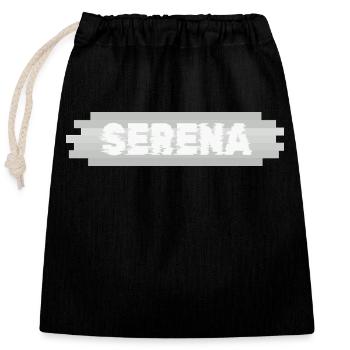 Serena comme nom - Sac cadeau en coton avec cordon (25 x 30 cm) - noir - Devant