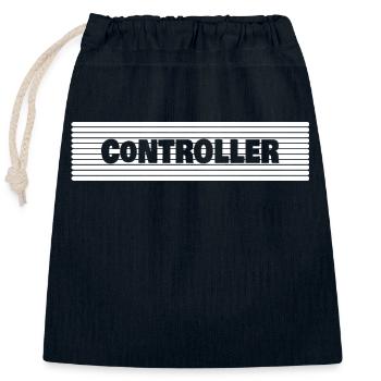 Beruf Controller - Verschließbarer Geschenkbeutel aus Baumwolle (25x30cm) - Navy - Vorne