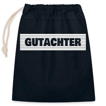 Beruf Gutachter - Verschließbarer Geschenkbeutel aus Baumwolle (25x30cm) - Navy - Vorne