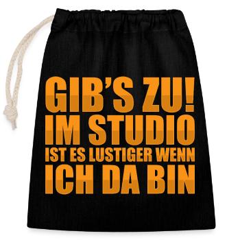 Admit it! Bodybuilding Bodybuilder Gym Weight Lifting - Closable cotton gift bag (25x30cm) - black - Front