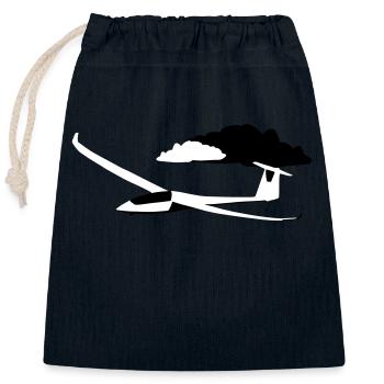 Segelflug Segelflugzeug Segelfliegen Segelflieger - Verschließbarer Geschenkbeutel aus Baumwolle (25x30cm) - Navy - Vorne