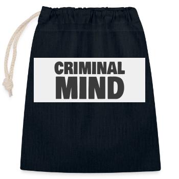 Criminal Mind - Closable cotton gift bag (25x30cm) - navy - Front