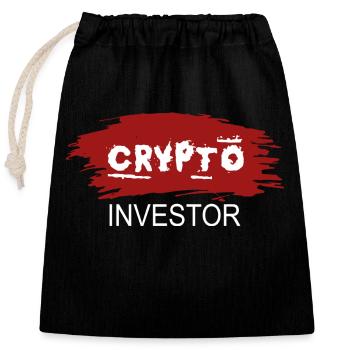 Bitcoin Trading Crypto Stocks - Closable cotton gift bag (25x30cm) - black - Front