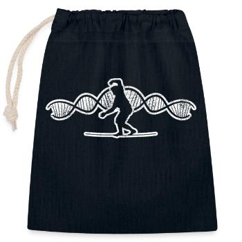Slackline Slackliner Tricklining Geschenk - Verschließbarer Geschenkbeutel aus Baumwolle (25x30cm) - Navy - Vorne