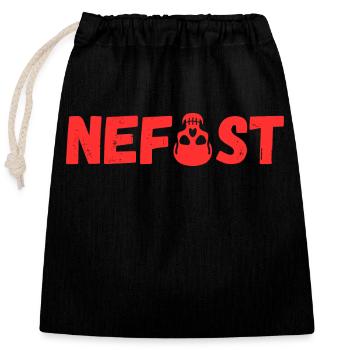 Nefast Skull Red - Closable cotton gift bag (25x30cm) - black - Front