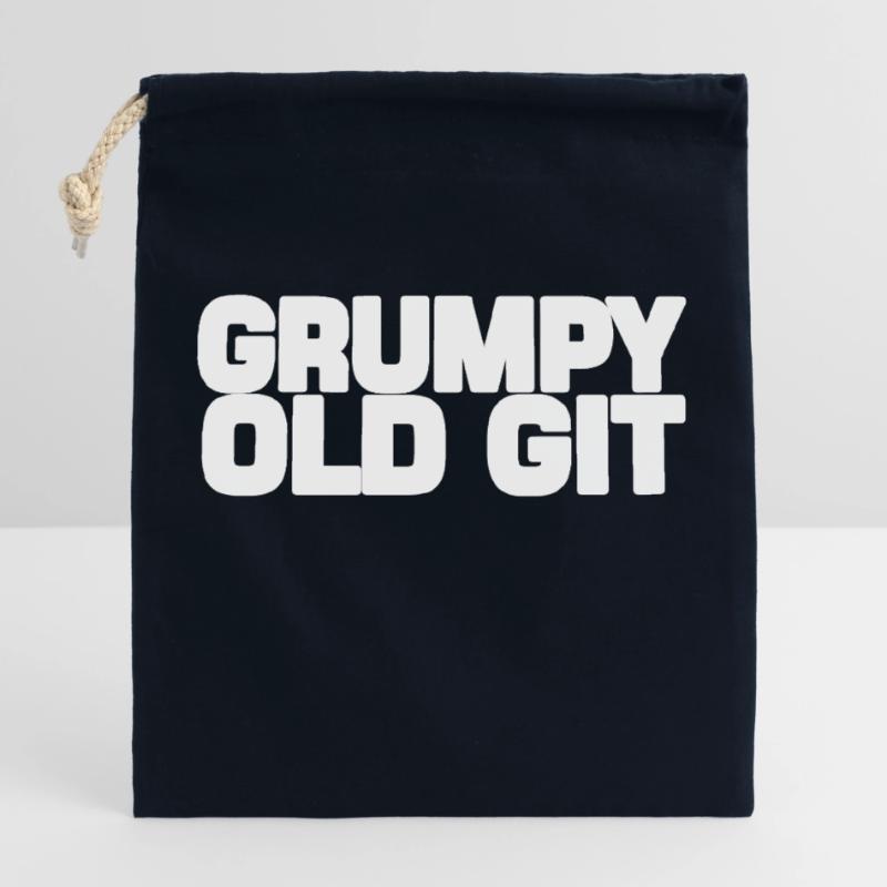 Grumpy old Git Closable cotton gift bag (25x30cm)