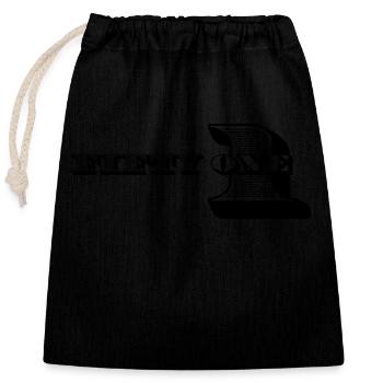 51e anniversaire Idées cadeaux pour lui Chemise homme - Sac cadeau en coton avec cordon (25 x 30 cm) - noir - Devant