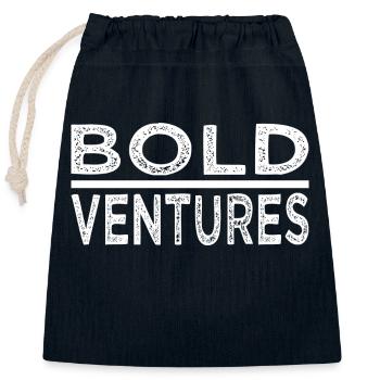 networking birthday present idea bold moves - Verschließbarer Geschenkbeutel aus Baumwolle (25x30cm) - Navy - Vorne