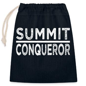humor present idea geek - Closable cotton gift bag (25x30cm) - navy - Front