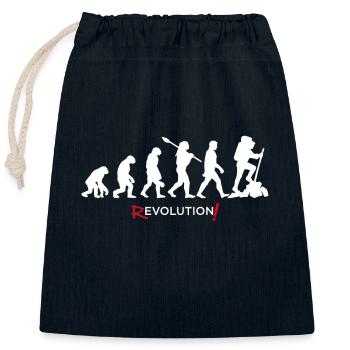 Revolution - Homme Evolution Fun Twist 27 - Sac cadeau en coton avec cordon (25 x 30 cm) - bleu marine - Devant