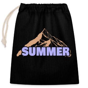 Geschenk für Summer - Verschließbarer Geschenkbeutel aus Baumwolle (25x30cm) - Schwarz - Vorne