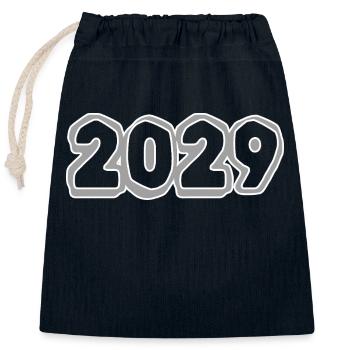 Geboren 2029 - Verschließbarer Geschenkbeutel aus Baumwolle (25x30cm) - Navy - Vorne