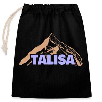 Talisa Gift Idea - Closable cotton gift bag (25x30cm) - black - Front