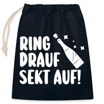 JGA Team Braut Junggesellinnenabschied - Verschließbarer Geschenkbeutel aus Baumwolle (25x30cm) - Navy - Vorne