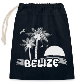 Strand Belize - Verschließbarer Geschenkbeutel aus Baumwolle (25x30cm) - Navy - Vorne