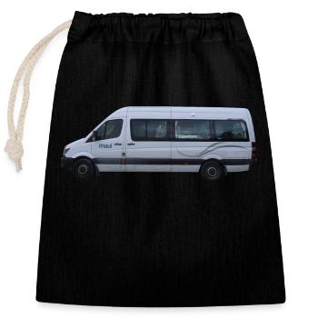 Camping-car AUS et NZ - Sac cadeau en coton avec cordon (25 x 30 cm) - noir - Devant