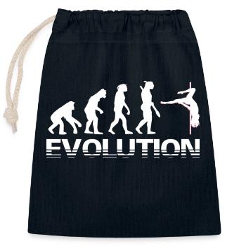 Poledancing Pole Dance Evolution - Verschließbarer Geschenkbeutel aus Baumwolle (25x30cm) - Navy - Vorne
