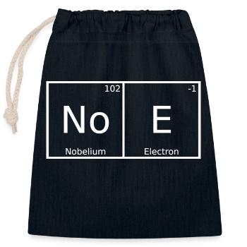 Nom Prénom Chimie Éléments du tableau périodique - Sac cadeau en coton avec cordon (25 x 30 cm) - bleu marine - Devant