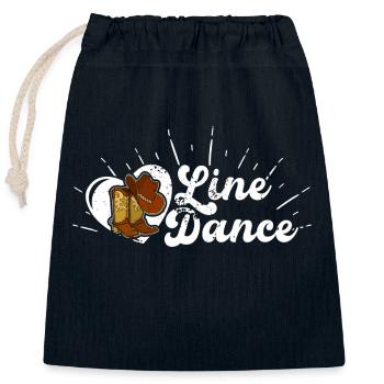 Tanzen Tänzer Western Linedance Spruch - Verschließbarer Geschenkbeutel aus Baumwolle (25x30cm) - Navy - Vorne