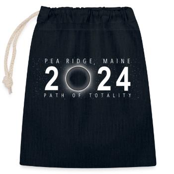 Solar Eclipse Pea Ridge Maine April 8 2024 - Closable cotton gift bag (25x30cm) - navy - Front