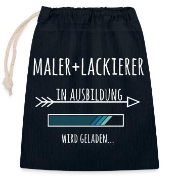 Maler und Lackierer Ausbildung Beruf - Verschließbarer Geschenkbeutel aus Baumwolle (25x30cm) - Navy - Vorne