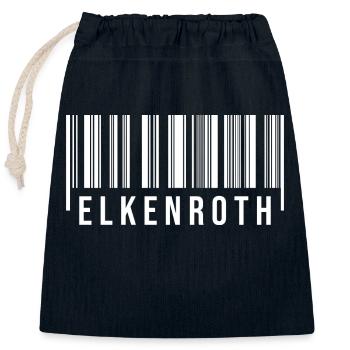 Elkenroth Westerwald - Verschließbarer Geschenkbeutel aus Baumwolle (25x30cm) - Navy - Vorne