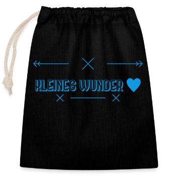 Dictons de bébé - Sac cadeau en coton avec cordon (25 x 30 cm) - noir - Devant