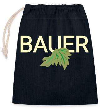 Bauer - Verschließbarer Geschenkbeutel aus Baumwolle (25x30cm) - Navy - Vorne