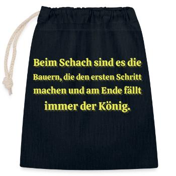Peasant Protest King Falls - Closable cotton gift bag (25x30cm) - navy - Front