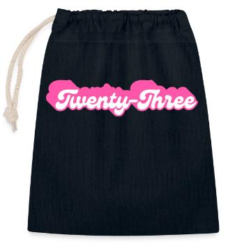 Dreiundzwanzig Geburtstag - 23. Geburtstag Retro Pink - Verschließbarer Geschenkbeutel aus Baumwolle (25x30cm) - Navy - Vorne