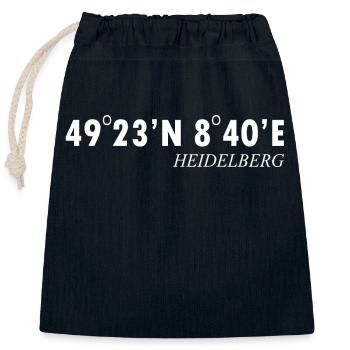 Mannheim Monnem Mannheimat - Verschließbarer Geschenkbeutel aus Baumwolle (25x30cm) - Navy - Vorne