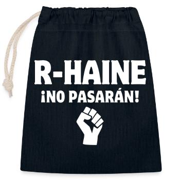 Politics, Political Party, Politician - Closable cotton gift bag (25x30cm) - navy - Front
