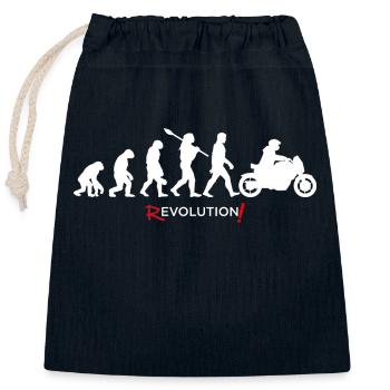 Revolution - Evolution Homme Fun Twist 25 - Sac cadeau en coton avec cordon (25 x 30 cm) - bleu marine - Devant
