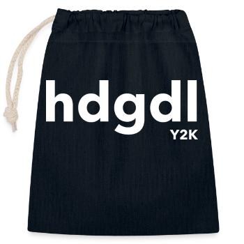 hdgdl Y2K weiß - Verschließbarer Geschenkbeutel aus Baumwolle (25x30cm) - Navy - Vorne